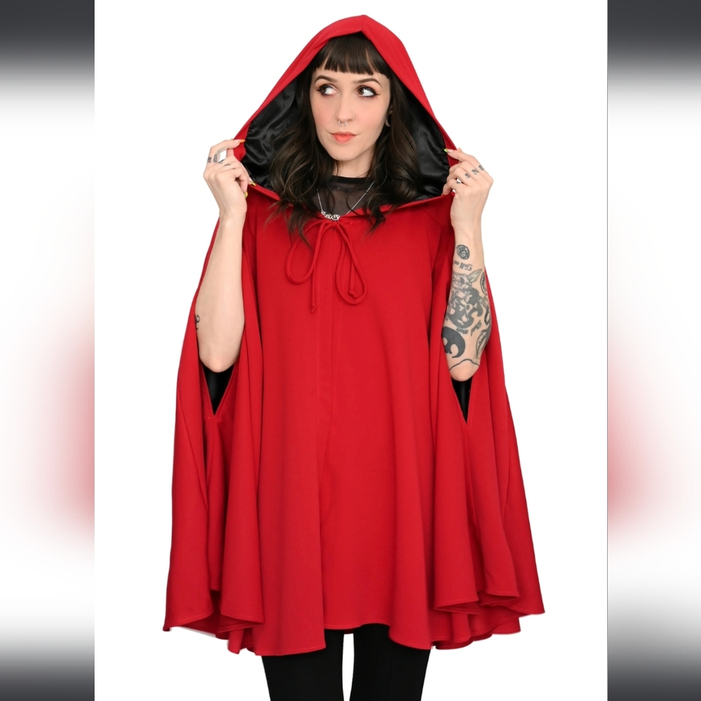 Storybook Hooded Cape - Crimson Red